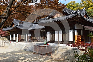 Amitabha Hall of Gilsangsa temple, Seoul, Korea. Inscription: Ã¦Â¥ÂµÃ¦Â¨âÃ¦Â®Â¿ `Hall of Utmost Bliss`